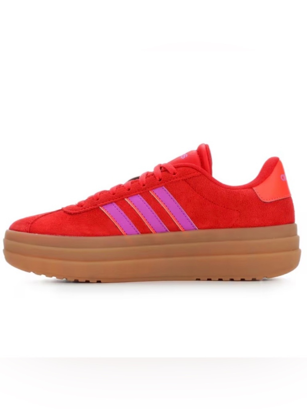 Adidas VL Court 3.0 Bold Platform Sneakers Red / Pink / Gum Women’s - Picture 3 of 14